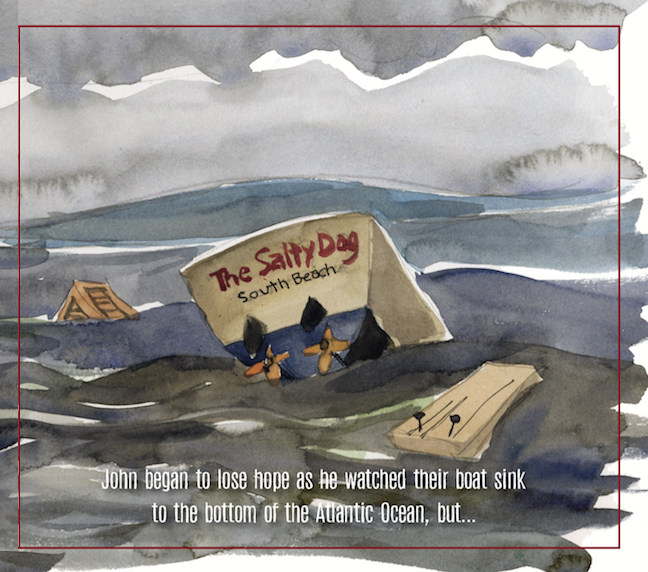 The legend of Jake the Salty Dog, written by Robbert Gossett, illustrated by Michael Meissner, Page 23