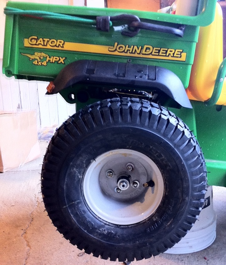 Rubber tires on store power wheels